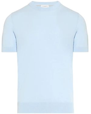 Paolo Pecora Short-Sleeve Cotton Jumper - Blue