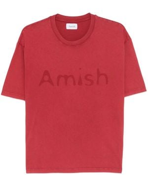 AMISH T-Shirt À Logo Imprimé - Red