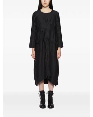 UN-NAMABLE Frayed-Edge Midi Dress - Black