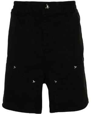 3.PARADIS Stud-Embellished Cotton Bermuda Shorts - Black