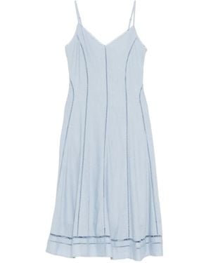 KARL LAGERFELD Cut-Out Embroidery Dress - Blue