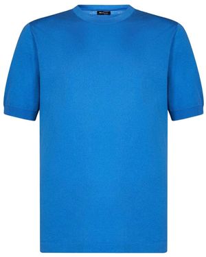 Kiton Short-Sleeve Crew-Neck T-Shirt - Blue
