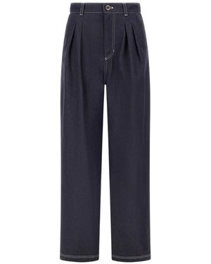 Herno Pleated Trousers - Blue