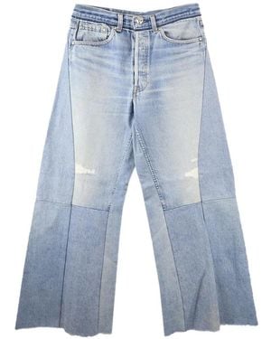 READYMADE Patchwork Distressed Jeans - Blue