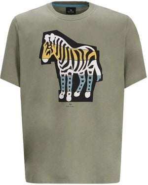 Paul Smith ゼブラプリント Tシャツ - グレー