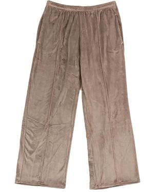 Nike Velor Wide-Leg Trousers - Brown