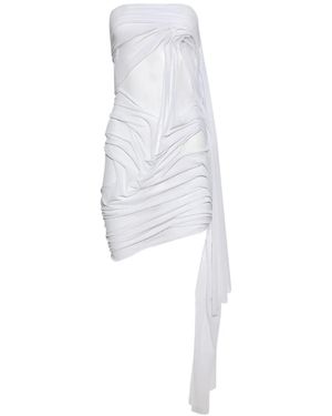 DI PETSA Draped Mini Dress - White