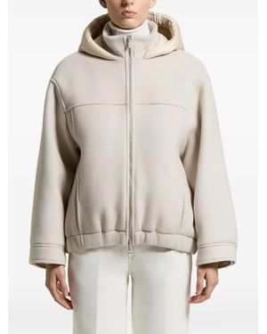 Peserico Hooded Zip-Up Jacket - Natural
