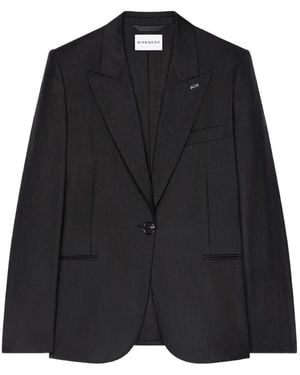 Givenchy Single-Breasted Striped Jacket - Black