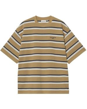 Carhartt Gestreiftes T-Shirt - Grau