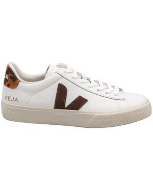 Veja Campo Leather Camel Wild Country Trainers - White