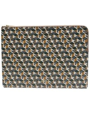 Undercover Patterned Clutch Bag - Grey