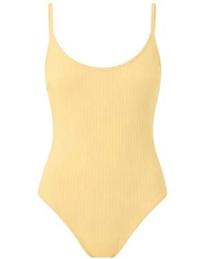 Rip Curl Ribbed Scoop-Neck Swimsuit - White
