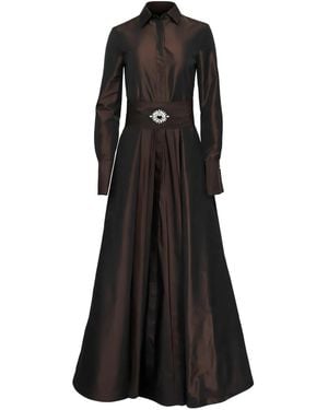 Sara Roka Mariasole Bow-Detail Maxi Dress - Black
