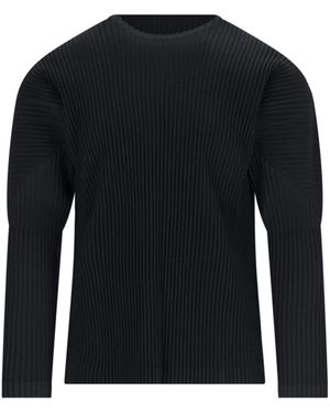 Homme Plissé Issey Miyake T-Shirts And Polos - Black