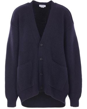 Hed Mayner Ribbed Wool Cardigan - Blue