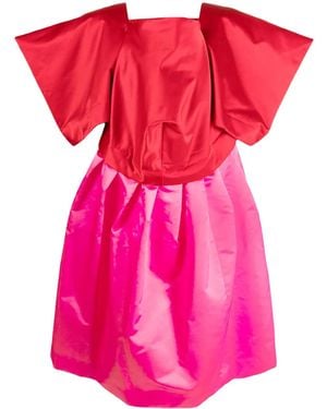 Comme des Garçons Abito Midi Con Design Color-Block - Rosso