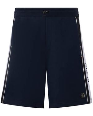 Philipp Plein Short À Bande Logo - Blue