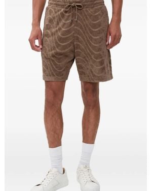 Frescobol Carioca Wave-Pattern Shorts - Natural