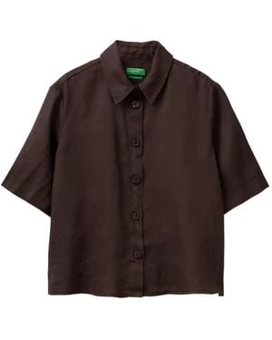 Benetton Short-Sleeved Shirt - Brown