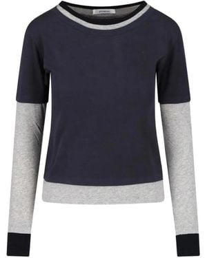 GIMAGUAS Triple Layered-Effect Long-Sleeve T-Shirt - Blue