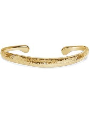 Dower & Hall Nomad Hammered Cuff Bangle - Metallic