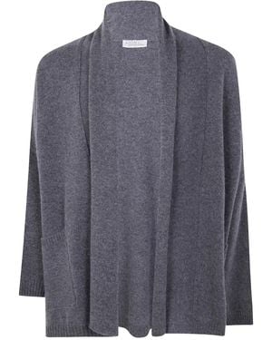 Aion Kaschmircardigan mit Taschendetail - Blau