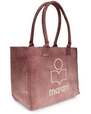 Isabel Marant Small Yenky Logo-Embroidered Tote Bag - Purple