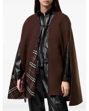 Burberry Eden Cape Aus Wolle - Braun