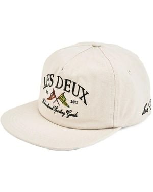 Les Deux Ivy League Embroidered-Logo Baseball Cap - White