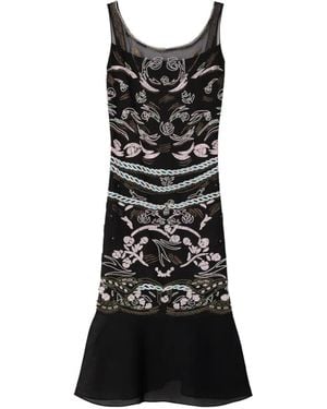 Tory Burch Embellished Mesh Dress - Black