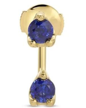 Anita Ko 18K Large Orbit Sapphire Single Earring - White