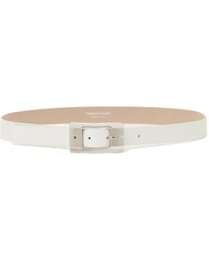 Fabiana Filippi Square-Buckle Belt - White