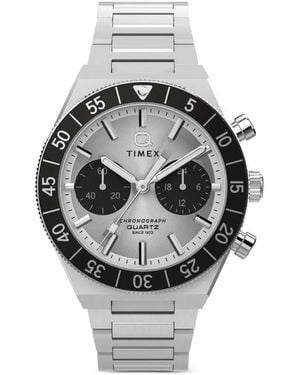 Timex Q Continental Chronograph 40Mm Watch - Grey
