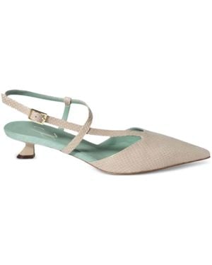 Paola D'arcano Pumps Con Effetto Pelle Di Serpente - Verde