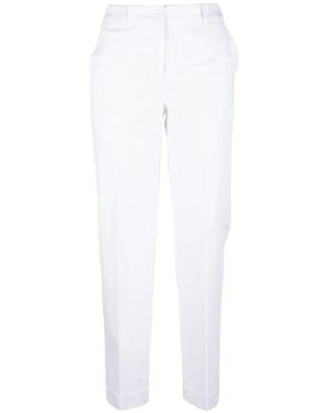 Via Masini 80 Button Trousers - White