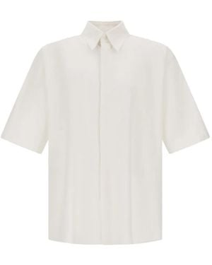Herno Short-Sleeved Organic Cotton Shirt - White