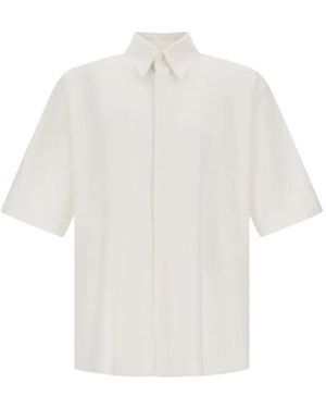 Herno Short-Sleeved Organic Cotton Shirt - White