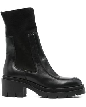 Marc O' Polo 70Mm Elastic-Panel Block-Heel Boots - Black