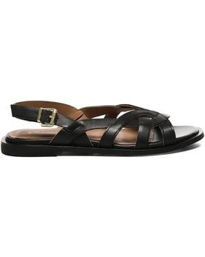 Carmens Slingback Woven Flat Sandals - Black