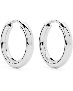 Adina Reyter 25Mm Tube Hoop Earrings - White