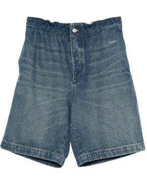Sandro Elastic-Waist Denim Shorts - Blue