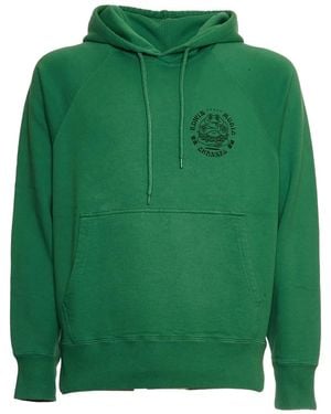 Edwin Music Channel Raglan-Sleeves Hoodie - Green
