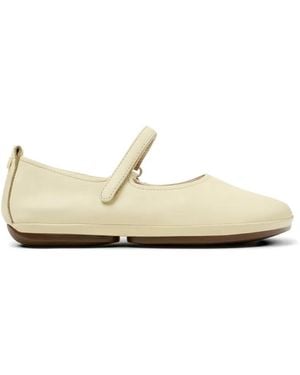 Camper Right Nina Touch-Strap Ballet Flats - White