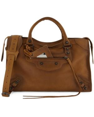 Balenciaga Medium Le City Tote Bag - Brown