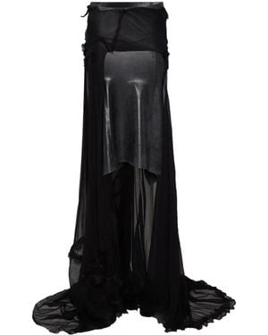 DSquared² Asymmetrischer Maxirock - Schwarz
