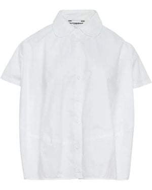 Melitta Baumeister Round-Collar Cocoon Shirt - White