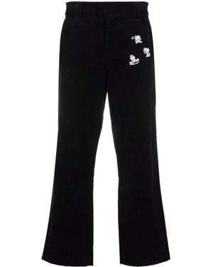 Soulland Pantaloni Con Applicazioni X Peanuts - Nero