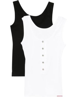 Markgong Jersey Tank Top (Set Of Two) - Black