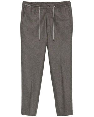 Corneliani Drawstring Virgin Wool Pants - Gray